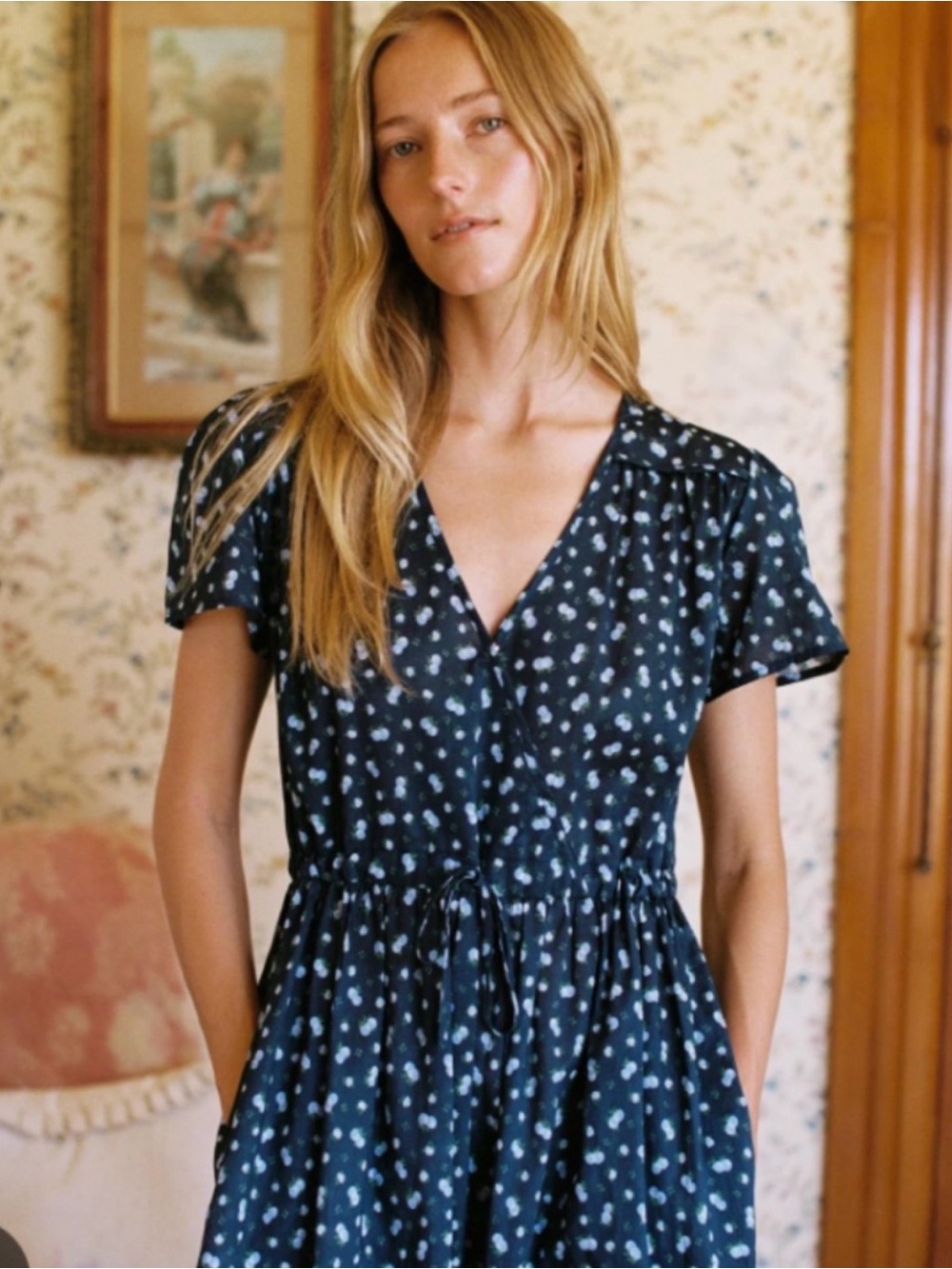 The Dawn Dress in Midnight Blueberry Harvest